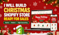 create shopify festive christmas store, christmas dropshipping store