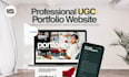 create a conversion focused ugc portfolio website in canva