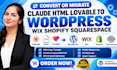 convert claude HTML lovable to wordpress website wix shopify squarespace website