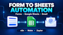 automate google sheets, gmail and forms with n8n or make