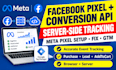 setup facebook pixel conversion API, server side tracking, fix meta pixel by GTM