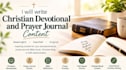 write christian devotional and prayer journal content