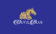 design awesome blue stables racing theme logo