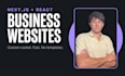design and develop a fast business website with nextjs and react