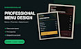 design a professional restaurant menu or price list
