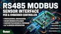 design rs485 modbus sensor interface pcb and embedded controller