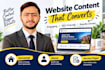 write SEO website content and landing page copy