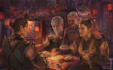 draw professional cinematic illustrations and group character art