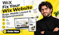 fix your wix website bugs, mobile layout, and responsiveness