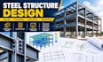 steel structure design, beam and column calculations and structural analysis