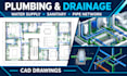 design plumbing, drainage, sanitary, water supply and pipe network plans