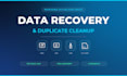 do data recovery, duplicate cleanup and recover deleted files on drives