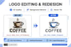 professional logo editing redesign background removal and hd