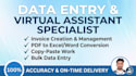 do accurate data entry, copy paste and invoice creation