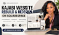 rebuild and redesign your kajabi website on squarespace