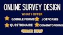 build your online survey, google forms  for market research