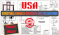 draft USA architectural, structural drawings and calculations for city permit