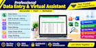 accurate data entry, PDF to excel, web research