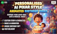 create a personalized ai pixar style animated birthday video