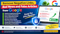 remove negative links, mugshots, bad news, harmful articles from google