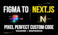 convert figma to custom nextjs website pixel perfect