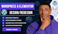 design and customize your wordpress elementor website