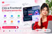 fix CSS bugs, animations, transitions, motion graphics and micro animations