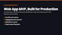 build a full stack web app mvp in react and next js