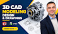 do complex 3d cad modeling for mechanical product design and technical drawings