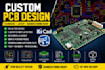 design a custom pcb schematic and layout in kicad