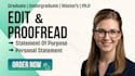 edit your personal statement or statement of purpose for graduate applications