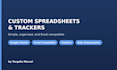 create custom spreadsheets and trackers