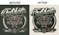 do manual vector tracing, logo vector redraw and recreate vector file