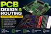 design pcb layout, routing and generate gerber manufacturing files