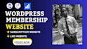 build wordpress lms membership website with memberpress and elementor