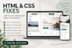 fix HTML CSS and responsive design issues