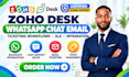 setup zoho desk whatsapp chat email ticketing workflows automation integration