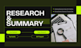 do professional content writing and research summaries