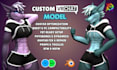 do 3d furry model, 3d vtuber model, vrchat avatar, vr character, vseeface, vrm