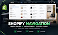 create or fix your shopify navigation menu, dropdown and mega menu