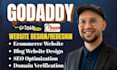 be your godaddy expert for website design, redesign and SEO