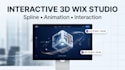 create an interactive 3d wix studio website with spline animation