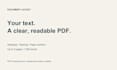 format your supplied text into a clean readable PDF document