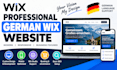 design, redesign and develop a professional german wix website