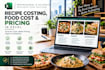 do recipe costing, food cost analysis, pricing, b2c portion and b2b moq