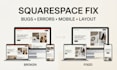 fix squarespace website bugs errors layout and responsiveness