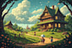 children book illustrations and children book cover