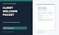 create a client welcome packet PDF for your service business
