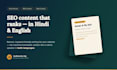 write SEO friendly hindi and english web content