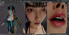 perfect character weight paint 3d model rigging skinning, facial rig blendshape